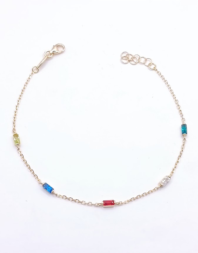 BRZ 1565 C1 Pulsera Oro Amarillo Circon