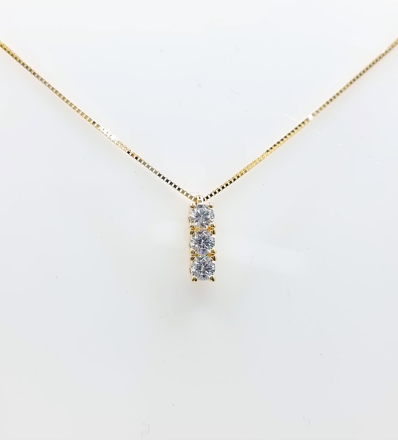P 1253 Collar Oro Amarillo Circon