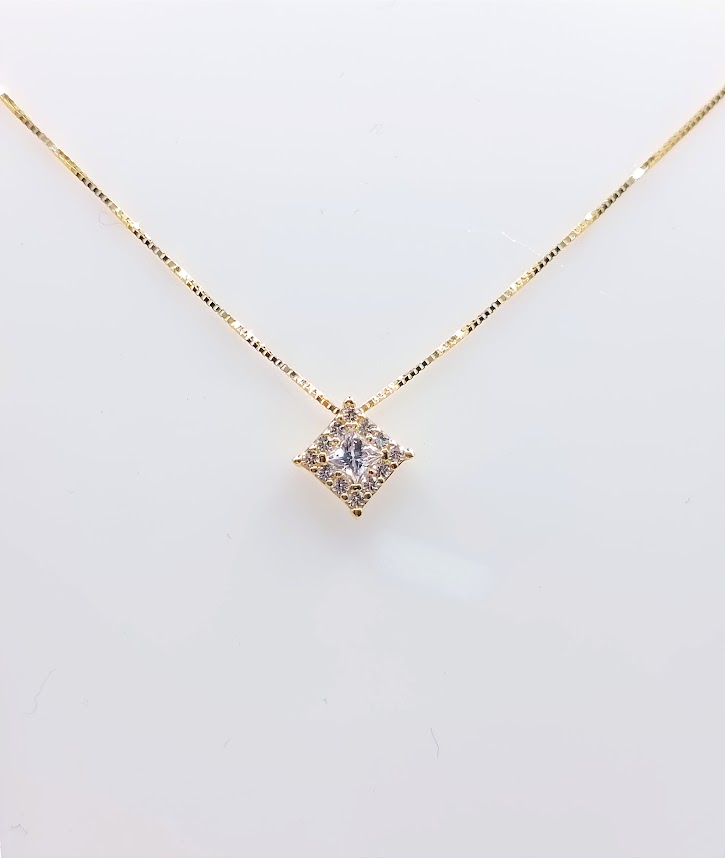 P 2032 Collar Oro Amarillo Circon