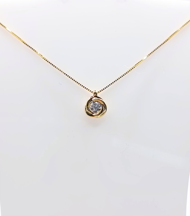 P 2506 Collar Oro Amarillo Circon