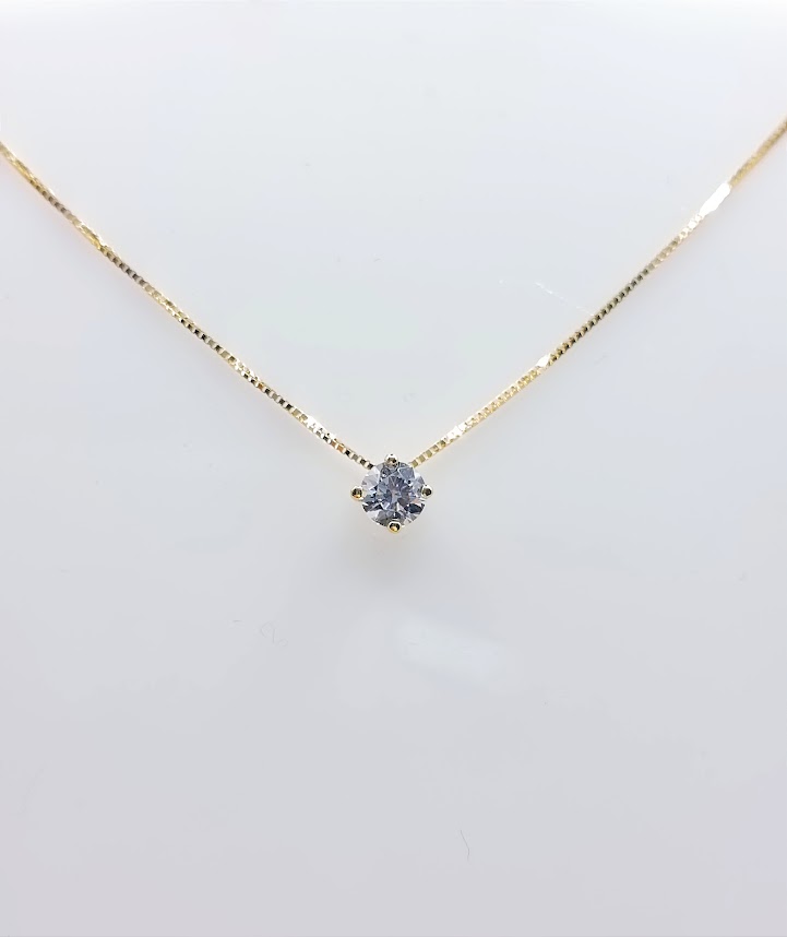 P 2712 Collar Oro Amarillo Circon
