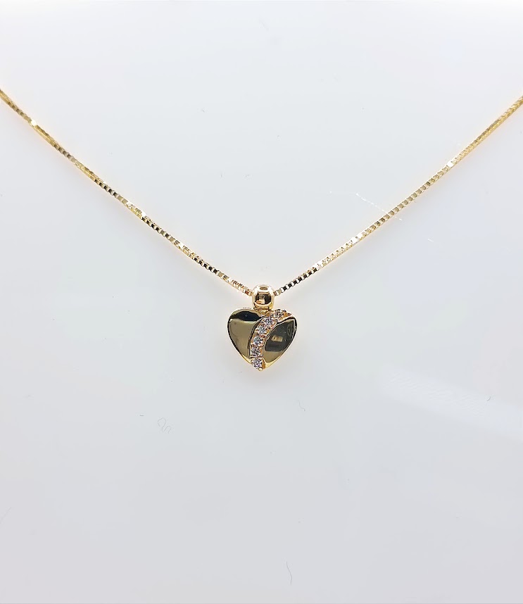 P 3194 Collar Oro Amarillo Circon