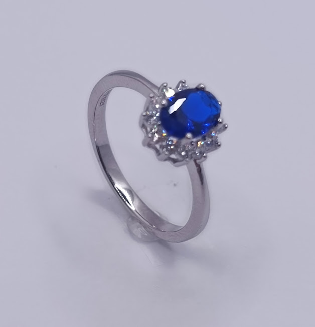 R-0560 Z Anillo Plata Zafiro Lady 
