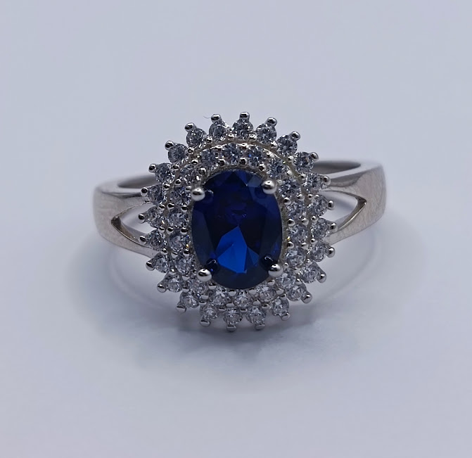 R-0014 Z Anillo Plata Zafiro