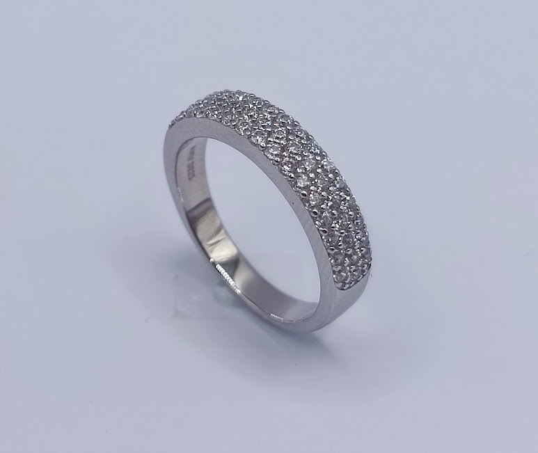 R-0564 Anillo Plata Cintillo triple