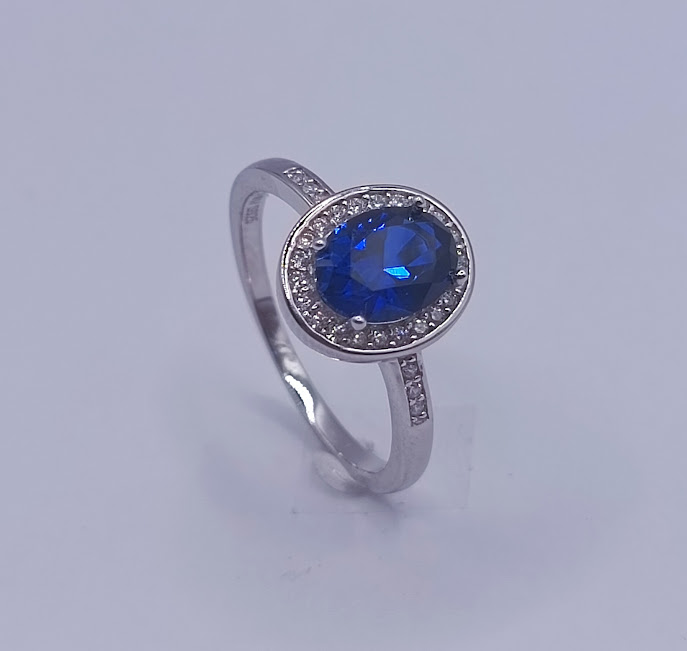 R-1324 Z Anillo Plata Zafiro