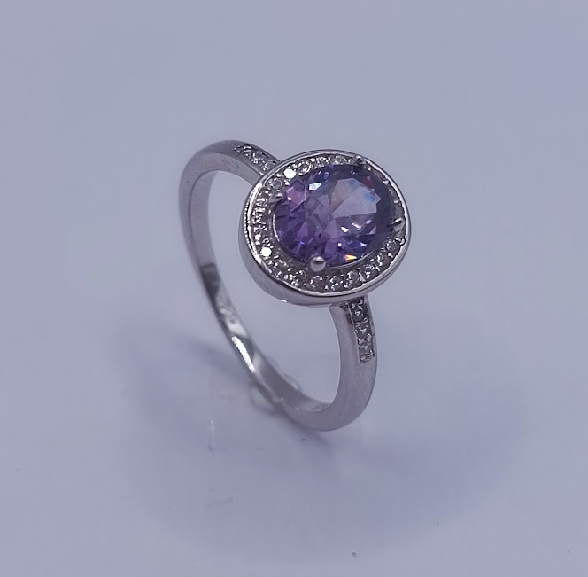 R-1324 AM Anillo Plata Amatista