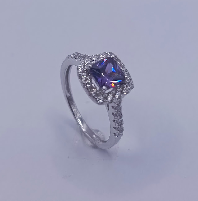 R-1325 AM Anillo Plata Amatista 