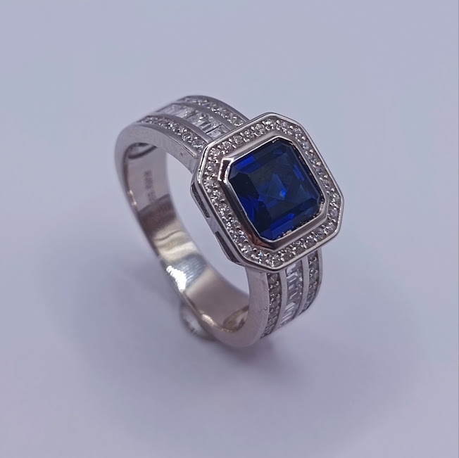 R-1331 Z Anillo Plata Zafiro