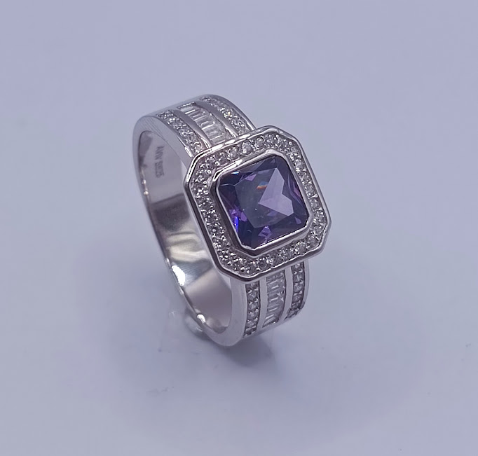 R-1331 AM Anillo Plata Amatista