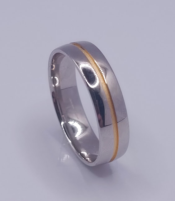 SR-0395 Argolla Plata Oro Vermeille Matrimonio Alianza