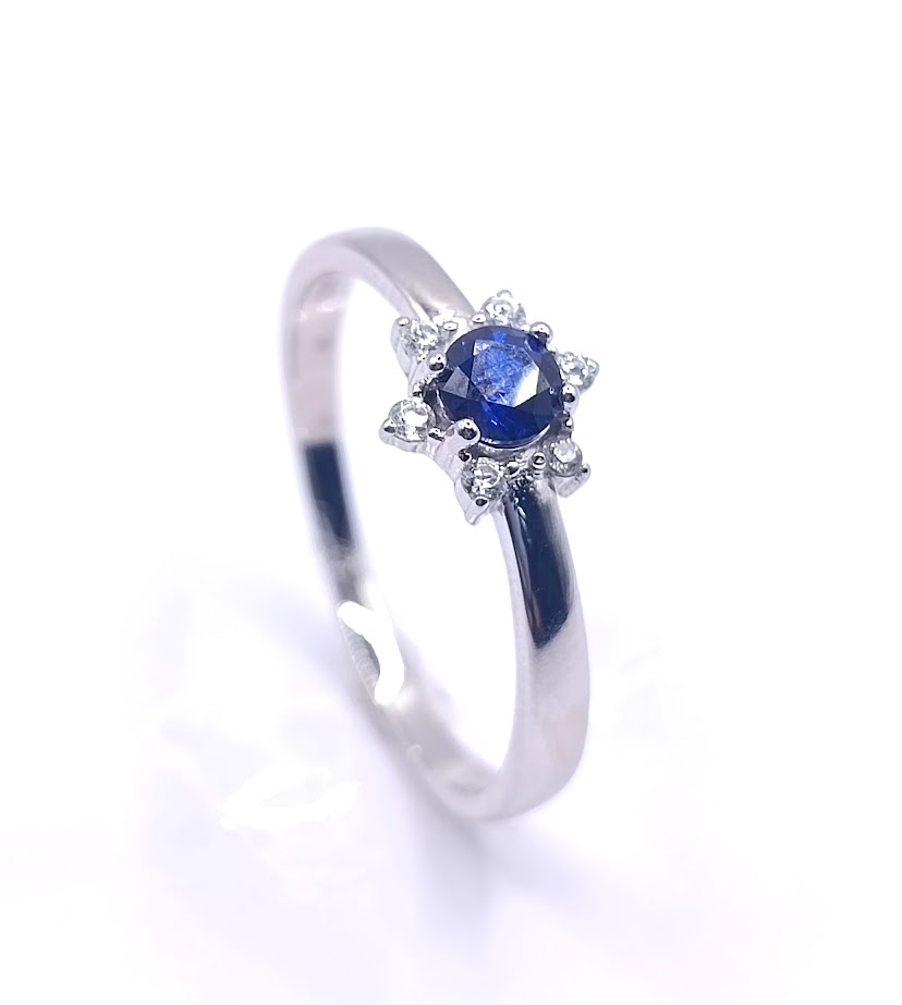 R-1451 Z Anillo Plata Zafiro