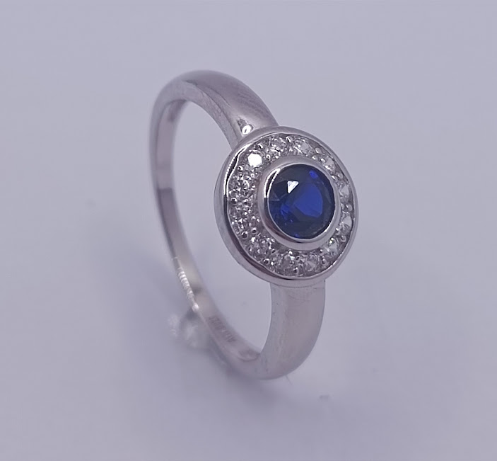 JR-0015 Z Anillo Plata Zafiro