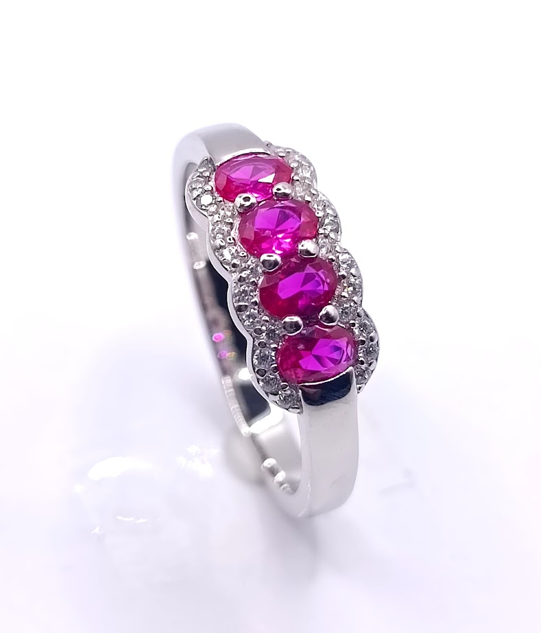 R-30925 R Anillo Plata Rubi