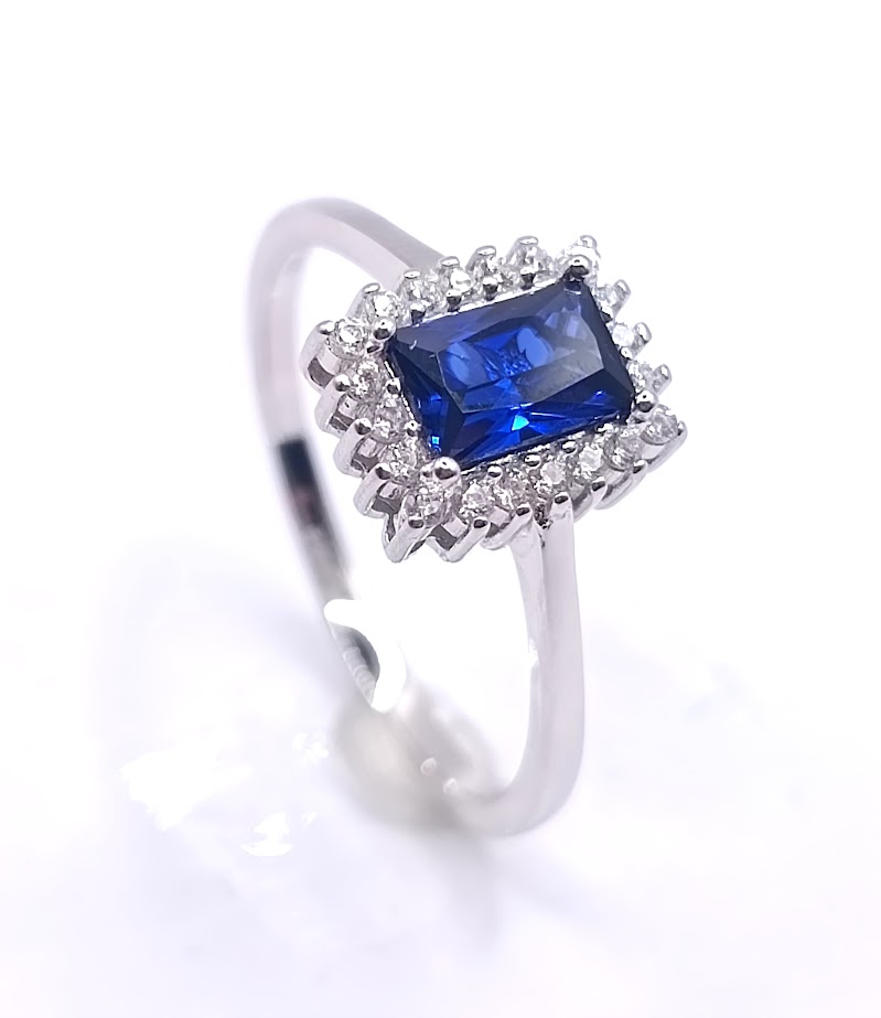 R-24697 Z Anillo Plata Zafiro
