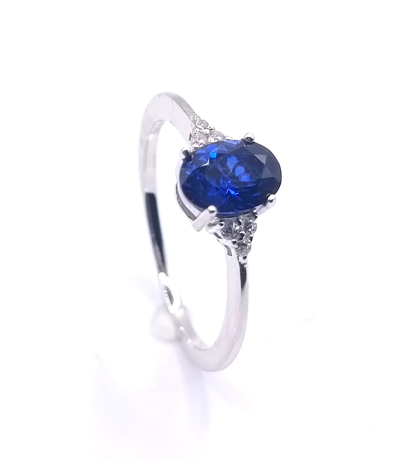 R-24699 Z Anillo Plata Zafiro