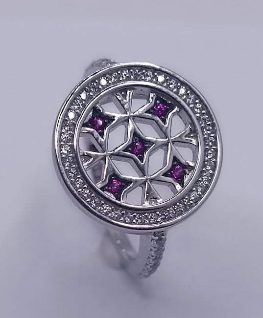SL90105GH1 Anillo Plata 