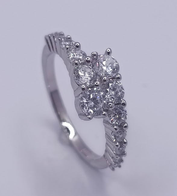 SL90373A1 Anillo Plata Rodio