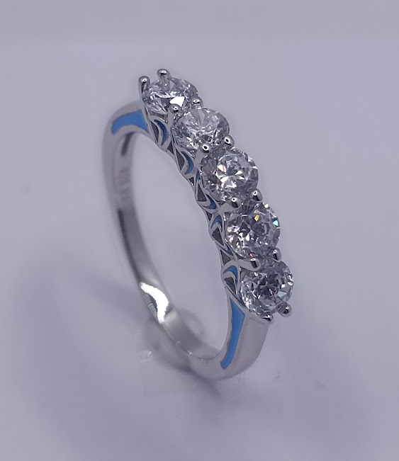 SL90407A1 Anillo Plata Rodio