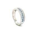 SL32683B1 Anillo Plata Cintillo Aguamarina