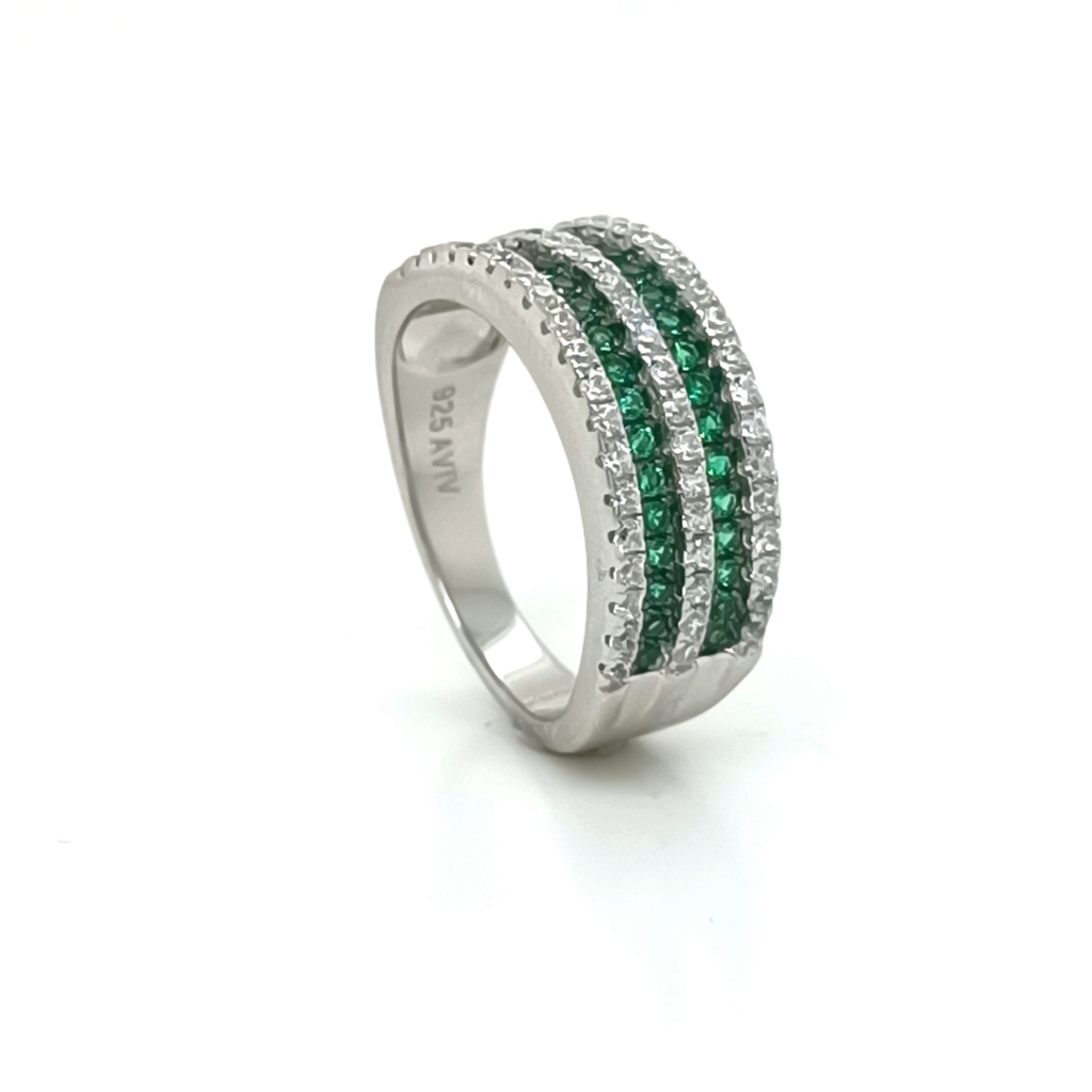 SL30526LH1 Anillo Plata Esmeralda