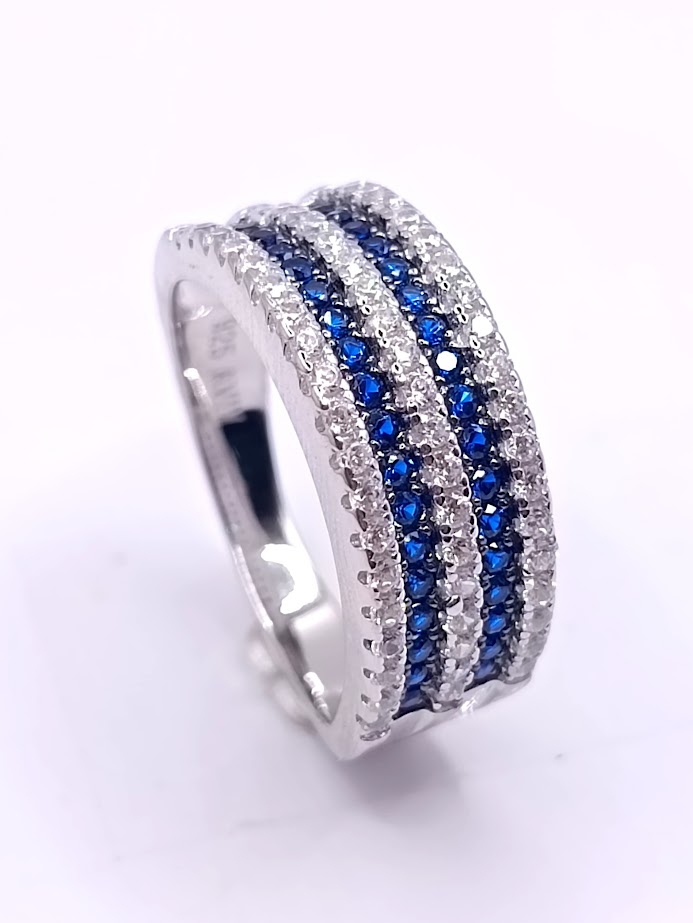 SL30526J1 Anillo Plata Zafiro
