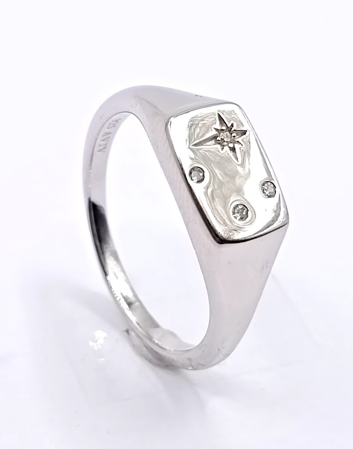 22859XRS1 Anillo Plata Sello 