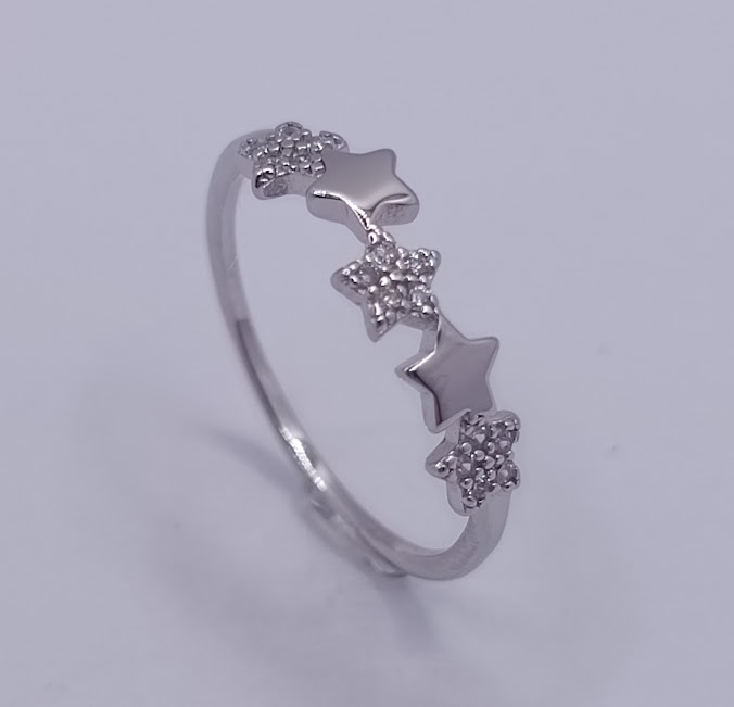 7318FRS1 Anillo Plata Estrella