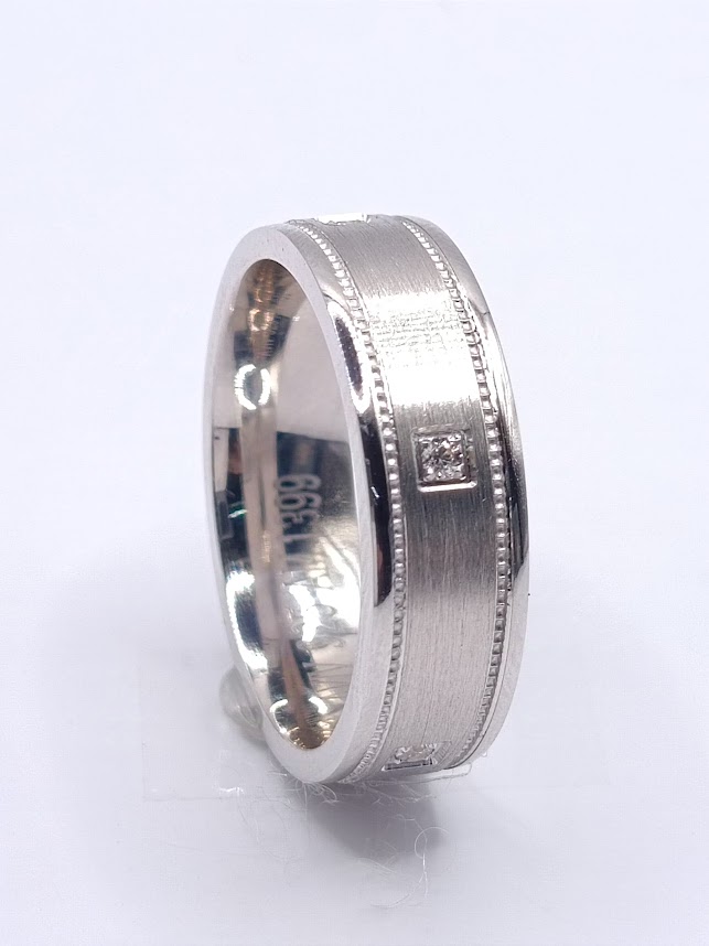 AM 1399CZ Argolla Plata Ergonomica Matrimonio Alianzas