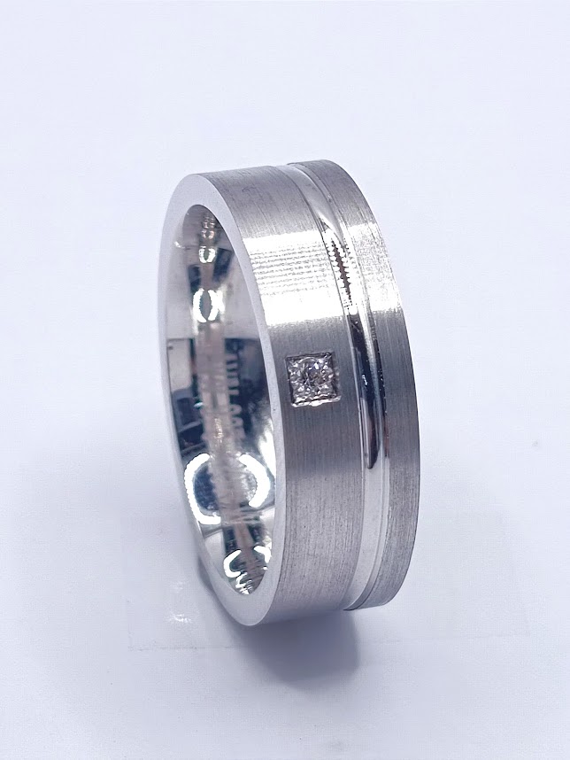 3207WCZ Argolla Plata Ergonomica Matrimonio Alianzas