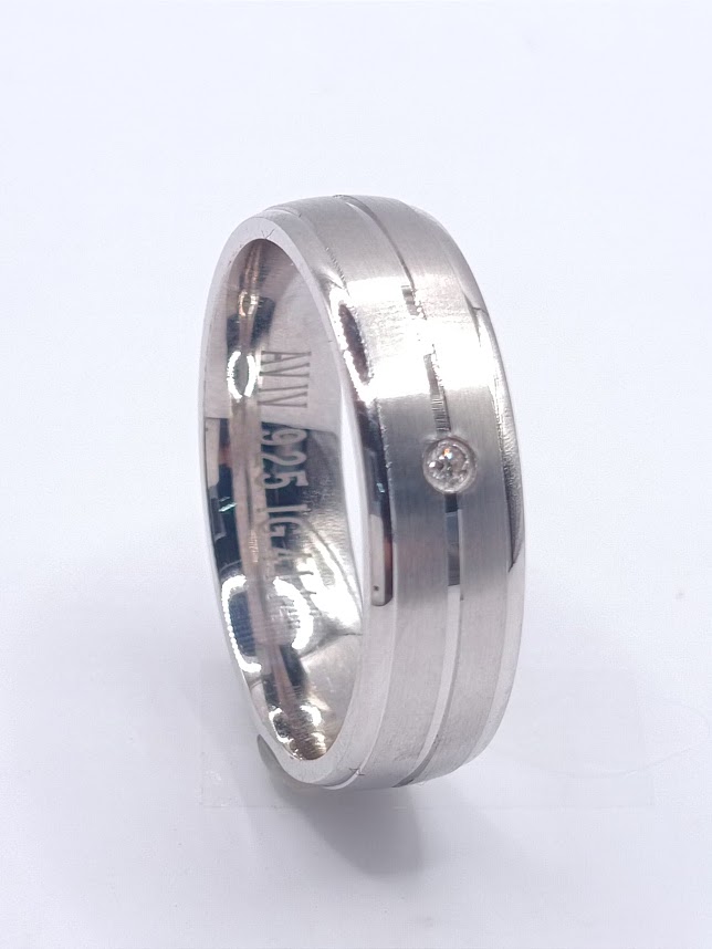 IG 4114CZ Argolla Plata Ergonomica Matrimonio Alianzas 