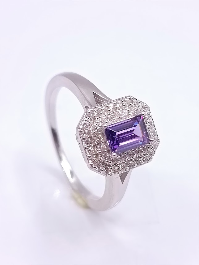 FR0104 AM Anillo Plata Amatista