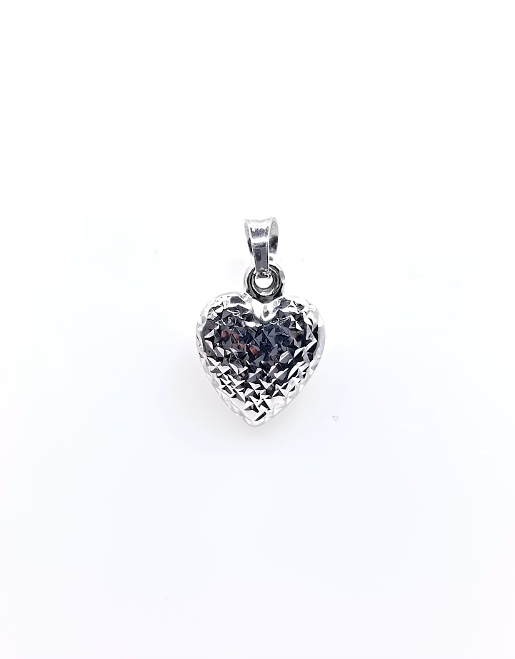 X3DCSTP14134-W Colgante Oro Blanco Corazon