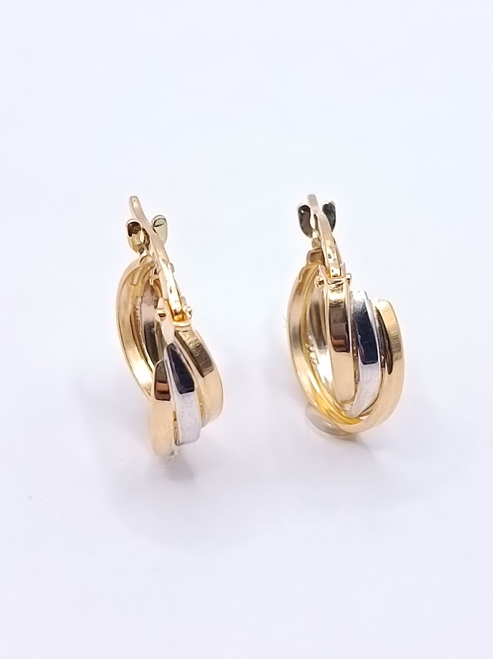 X3TE202600-TC Aro Oro Bicolor Argolla Lisa