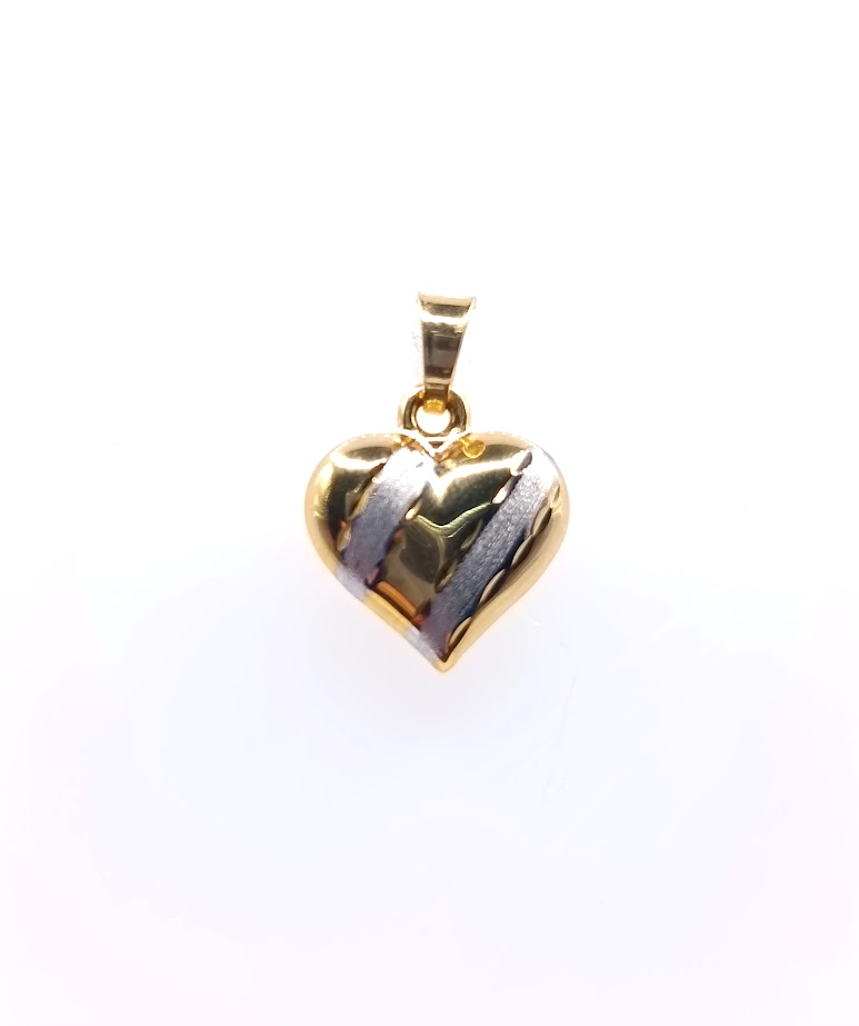 X3DCSTP213300-IV/2-YW-FL Colgante Oro Bicolor Corazon