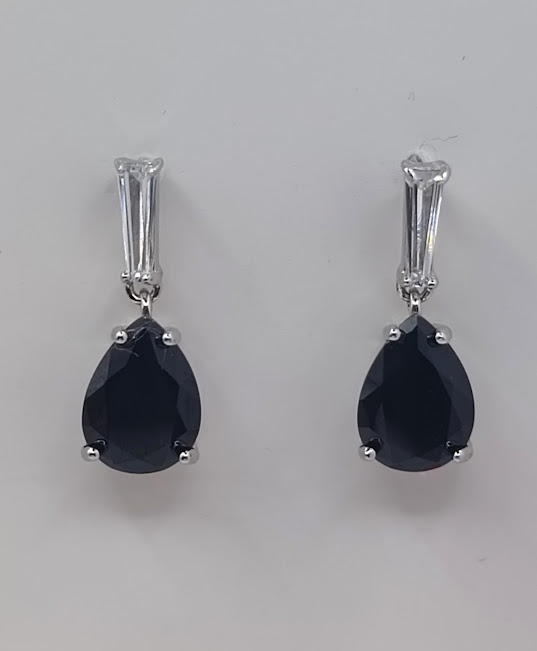 E-1138 N Aro Plata Gota Negro