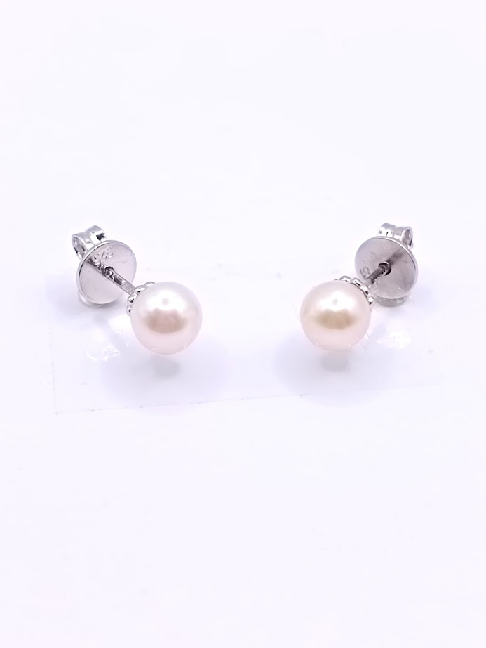 SE69522A6 Aro Plata Perla Redonda 6mm