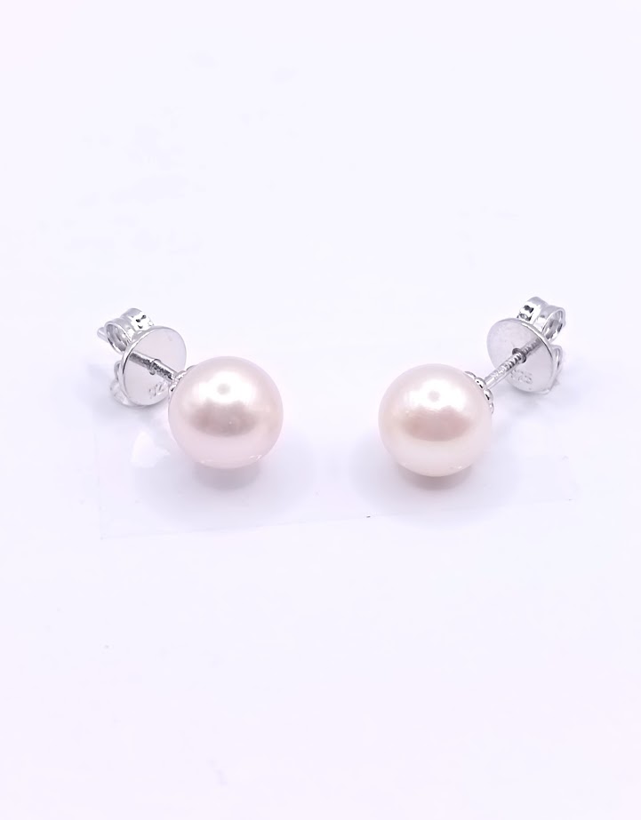 SE69522A8 Aro Plata Perla Redonda 8mm