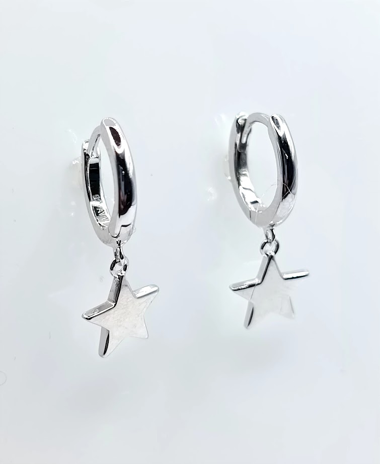 10619FES Aro Plata Argolla Estrella