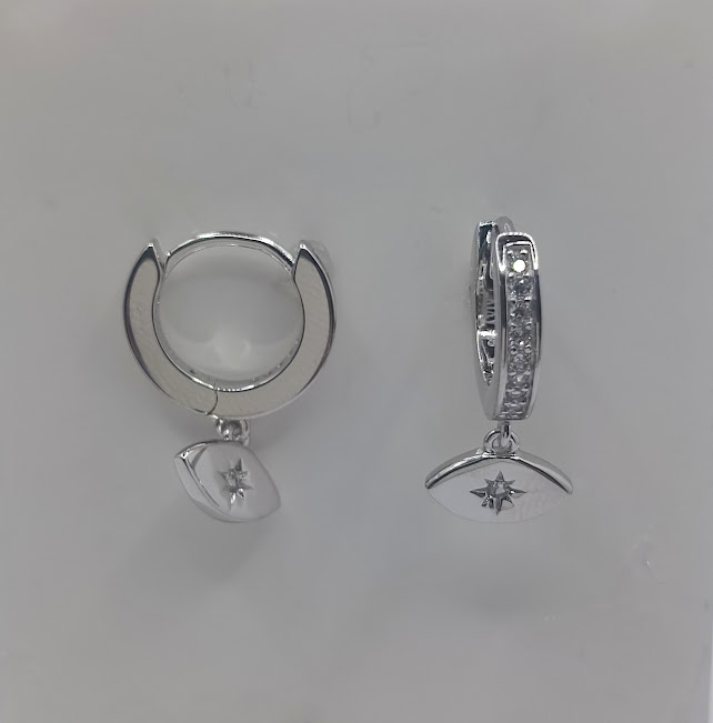 18075FES Aro Plata Argolla Ojo