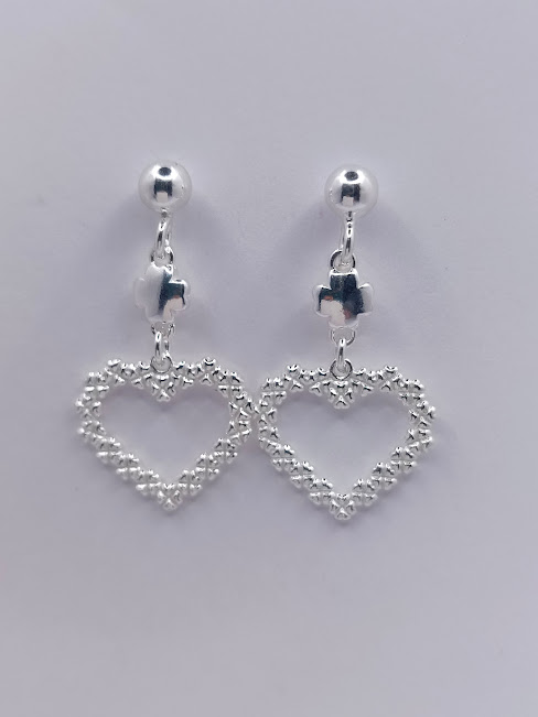 ORN10464 Aro Plata Colgante Corazon