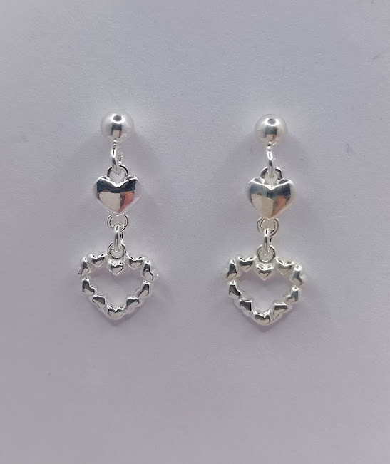 ORN10474 Aro Plata Colgante Corazon