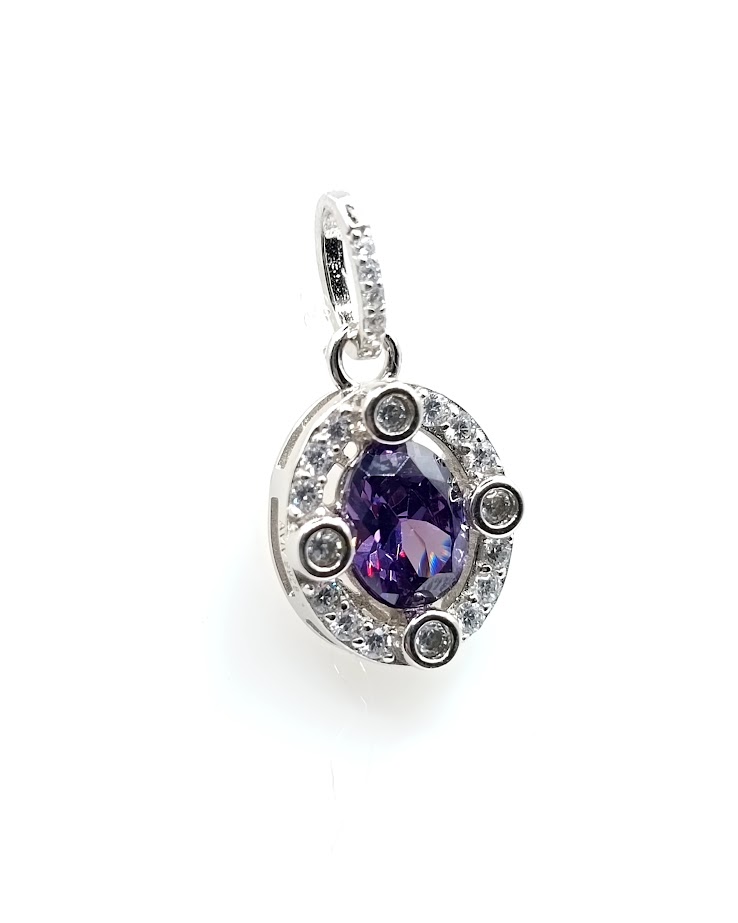 P-0060 AM Colgante Plata Amatista