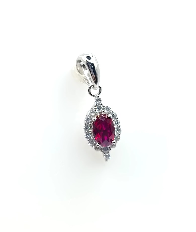 P-2022 R Colgante Plata Rubi
