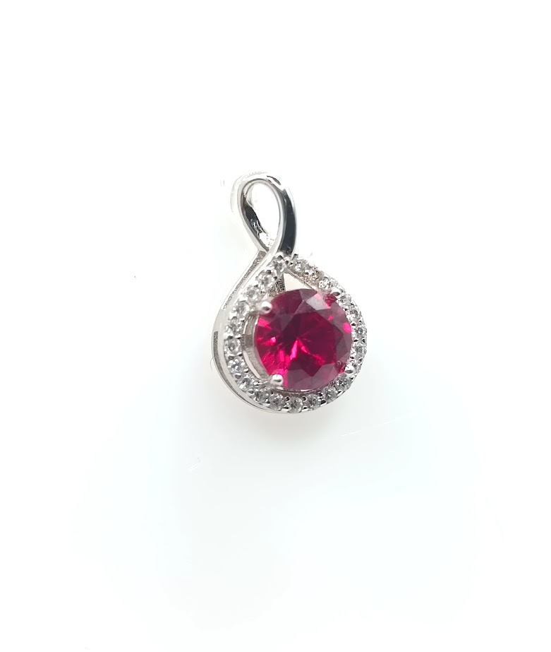SP-0380 R Colgante Plata Rubi