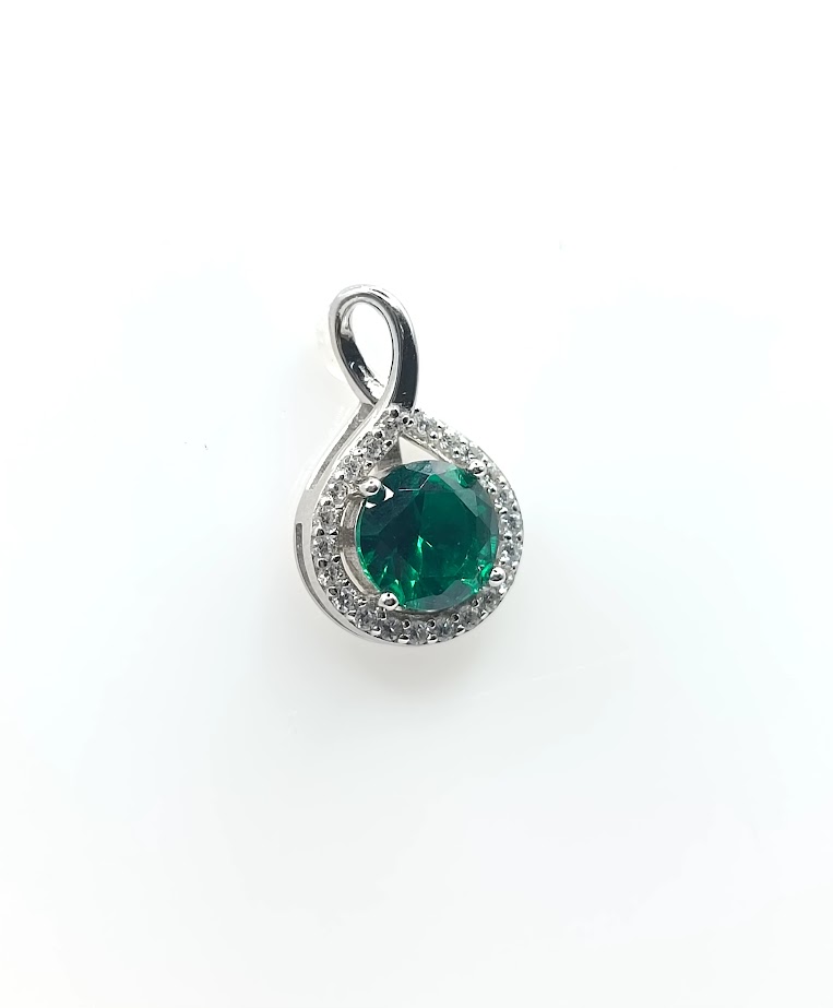 SP-0380 E Colgante Plata Esmeralda