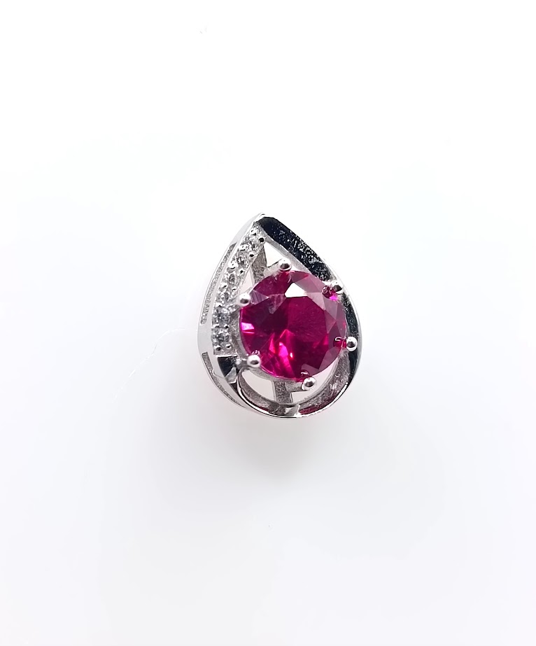 P-0004 R Colgante Plata Rubi