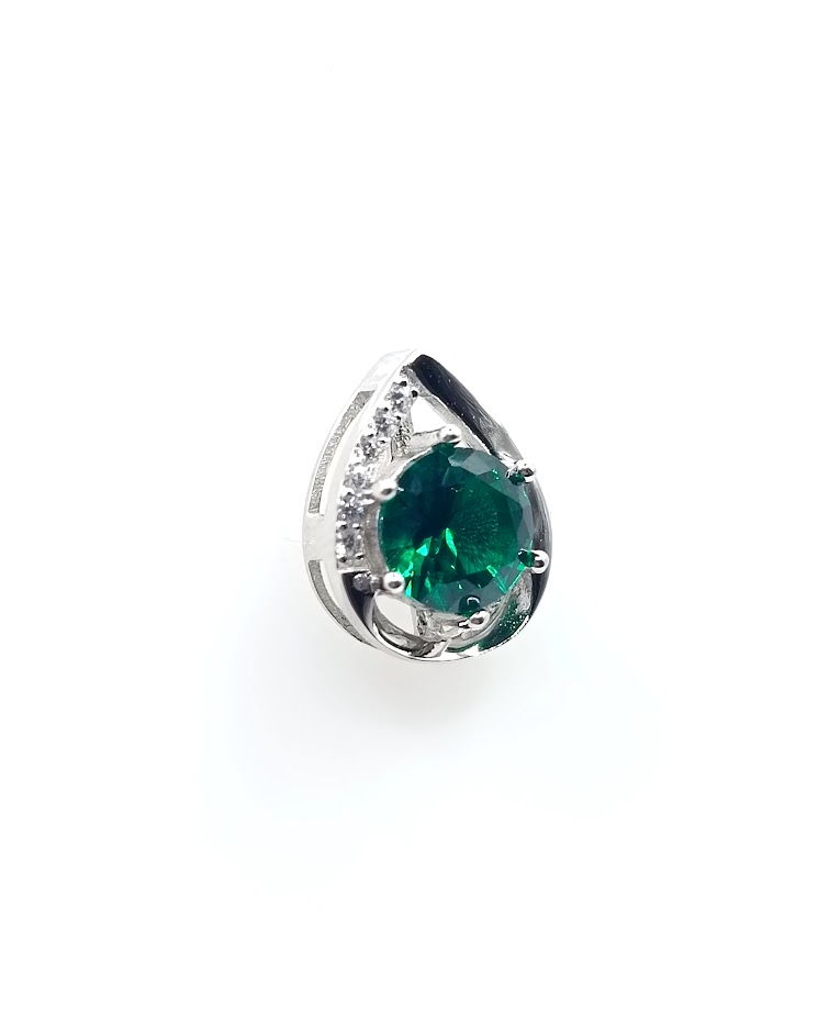 P-0004 E Colgante Plata Esmeralda