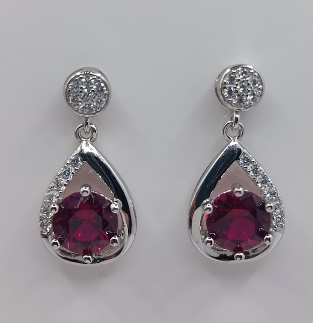 E-0031 R Aro Plata Rubi