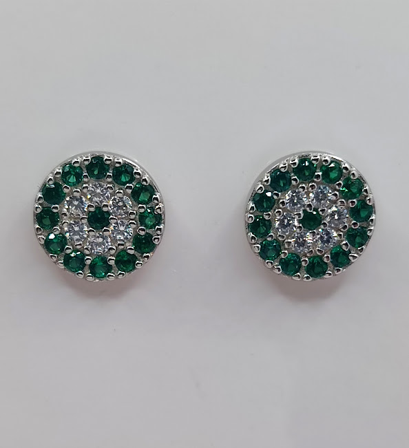E-0045 E Aro Plata Esmeralda